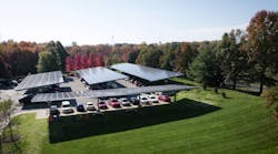 The parking lot solar array at Siemens&apos; Princeton, NJ campus Source: Siemens