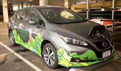 Nissan Leaf with bidirectional charging at Plymouth State University. Courtesy of Plymouth State University Nissan Leaf with bidirectional charging at Plymouth State University. Courtesy of Plymouth State University