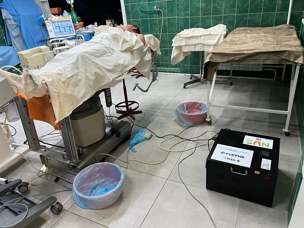 Solar generator in Ukraine medical facility