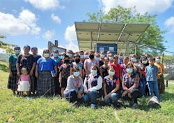 Photo showing 2021 Resiliency Microgrid project in Nimlajacoc, Guatemala. Image credit New Sun Road. Photo showing 2021 Resiliency Microgrid project in Nimlajacoc, Guatemala. Image credit New Sun Road.