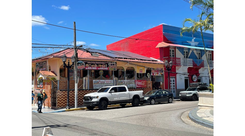 Pizzeria in Adjuntas, Puerto Rico that gets power from a microgrid.