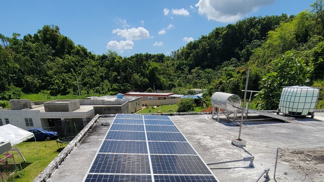 Rooftop solar panels installed by Barrio Electrico in Puerto Rico