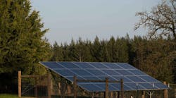 Solar panels on Oregon farm