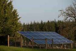 Solar panels on Oregon farm Solar panels on Oregon farm