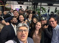 DOE's Loan Programs Office director Jigar Shah, foreground, and friends. at a recent event. DOE's Loan Programs Office director Jigar Shah, foreground, and friends. at a recent event.