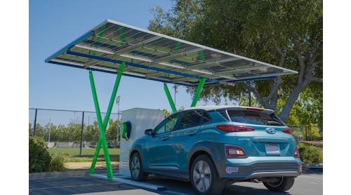 A Paired Power solar microgrid charging station. (Source: Paired Power)