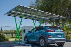 A Paired Power solar microgrid charging station. (Source: Paired Power) A Paired Power solar microgrid charging station. (Source: Paired Power)