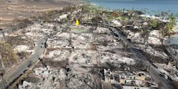 The site of John Sarter's former home in Lahaina, Hawaii, one day after the 2023 wildfire. (Photo courtesy of John Sarter) The site of John Sarter's former home in Lahaina, Hawaii, one day after the 2023 wildfire. (Photo courtesy of John Sarter)