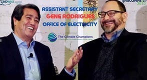 Gene Rodriques, Assistant Secretary for the Energy Department&apos;s Office of Electricity, recently chatted with Lee Krevat on the latter&apos;s Climate Champions podcast. Rodriques will be keynote speaker at the Microgrid Knowledge Conference April 23 in Baltimore. (Screenshot credit Lee Krevat).