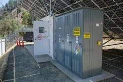 Battery energy storage system and backup propane generator.