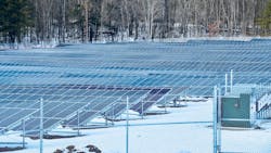 New industrial solar farm for renewable energy supply in upstate New York. Image credit PQK/Shutterstock.com