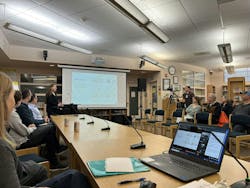Meeting at Wy&apos;East Middle School explaining the resilience project. Photo courtesy Kevin Carbonnier, NBI.
