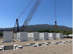 Setting EOS batteries at the Viejas Enterprise Microgrid (VEM). The microgrid will have a combination of Invinity vanadium batteries and EOS zinc batteries. (Source: Indian Energy) Setting EOS batteries at the Viejas Enterprise Microgrid (VEM). The microgrid will have a combination of Invinity vanadium batteries and EOS zinc batteries. (Source: Indian Energy)