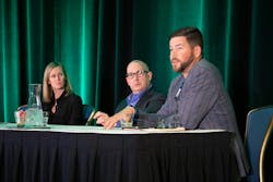 Sonya Harbaugh, Phil Fischer and Colby Cox during Microgrid Knowledge session. Image credit Chandler Stafford. Sonya Harbaugh, Phil Fischer and Colby Cox during Microgrid Knowledge session. Image credit Chandler Stafford.