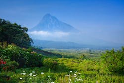 View of a volcano in the Virunga National Park in the eastern part of the Democratic Republic of Congo, Africa. (Source: Marian Galovic/Shutterstock.com) View of a volcano in the Virunga National Park in the eastern part of the Democratic Republic of Congo, Africa. (Source: Marian Galovic/Shutterstock.com)