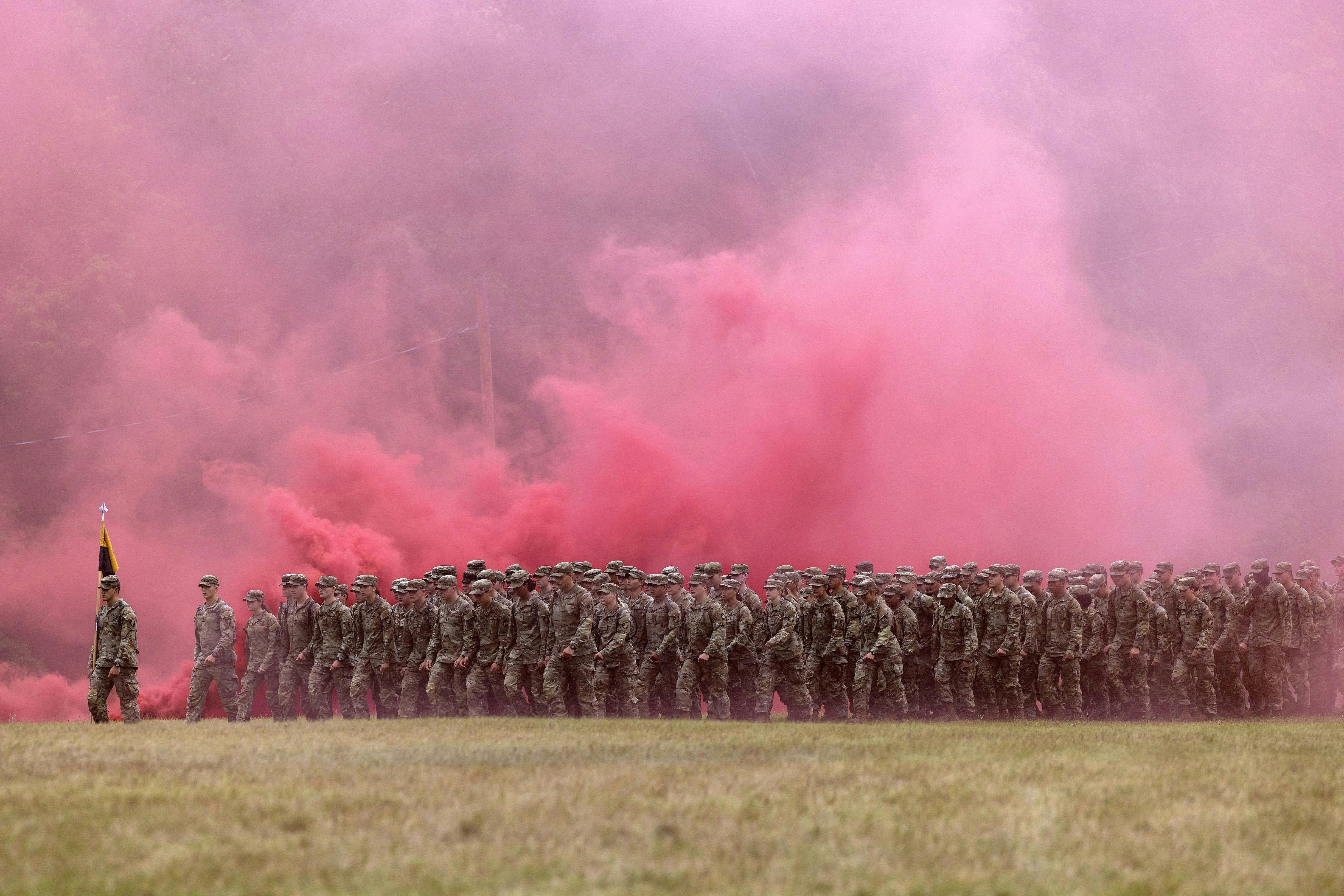 Cadet Field Training graduation ceremony for the USMA Class of 2026. Camp Buckner, West Point, NY on June 27, 2023. (Photo Credit: U.S. Army photo by Christopher Hennen) (The appearance of DoD visuals does not constitute or imply DoD endorsement).