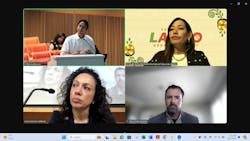 Roger Lin (top left), senior attorney for the Center for Biological Diversity, addresses California Energy Commission on Oct. 7. (Source: Lisa Cohn) Roger Lin (top left), senior attorney for the Center for Biological Diversity, addresses California Energy Commission on Oct. 7. (Source: Lisa Cohn)