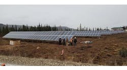 A solar installation in Hughes, Alaska. (Image credit Eddie Dellamary) A solar installation in Hughes, Alaska. (Image credit Eddie Dellamary)