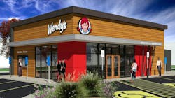 Rendering of Wendy's new restaurant design similar to the one in Wasco. Image credit Wendy's/PRNewswire Rendering of Wendy's new restaurant design similar to the one in Wasco. Image credit Wendy's/PRNewswire