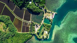 Aerial view of fish farm and shrimp farm in Ngatpang, Babeldaob, Palau. (Source: Fidelia AZ/Shutterstock.com) Aerial view of fish farm and shrimp farm in Ngatpang, Babeldaob, Palau. (Source: Fidelia AZ/Shutterstock.com)