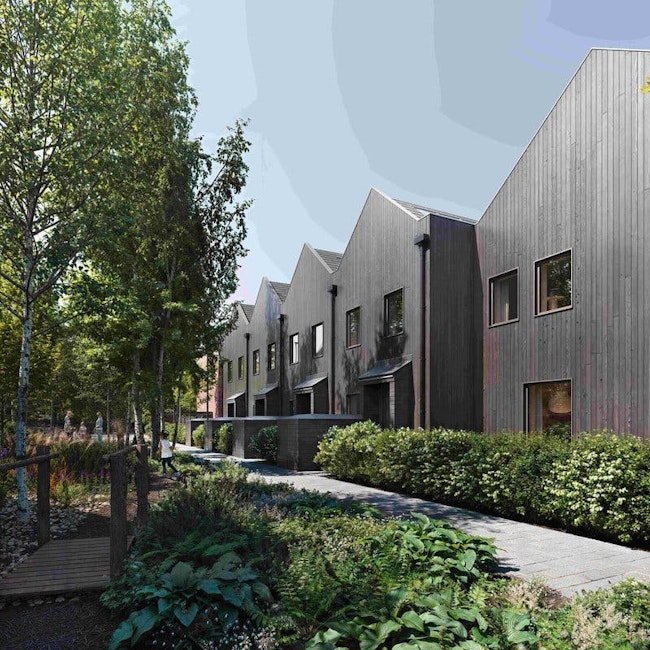 Rendering of ‘Zero Bills’ development in Thornwood, Epping, courtesy of Octopus Energy