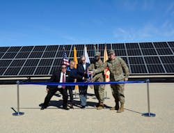 Dignitaries cut the ribbon for the new $10.9 million water resiliency microgrid project Feb. 26 at White Sands Missile Range. (Source: Miriam Rodriguez) Dignitaries cut the ribbon for the new $10.9 million water resiliency microgrid project Feb. 26 at White Sands Missile Range. (Source: Miriam Rodriguez)