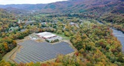 Aerial image of Hot Springs, N.C. microgrid. Image credit Duke Energy Aerial image of Hot Springs, N.C. microgrid. Image credit Duke Energy