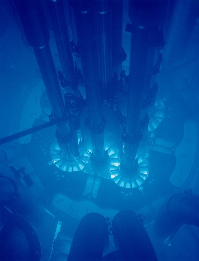 Core of advanced test reactor at Idaho National Lab. Courtesy Wikimedia Commons