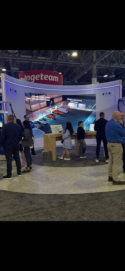 Photo of the Eaton booth at RE+. Image credit Rod Walton Photo of the Eaton booth at RE+. Image credit Rod Walton