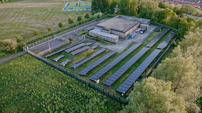 Small local data center with a lot of solar panels