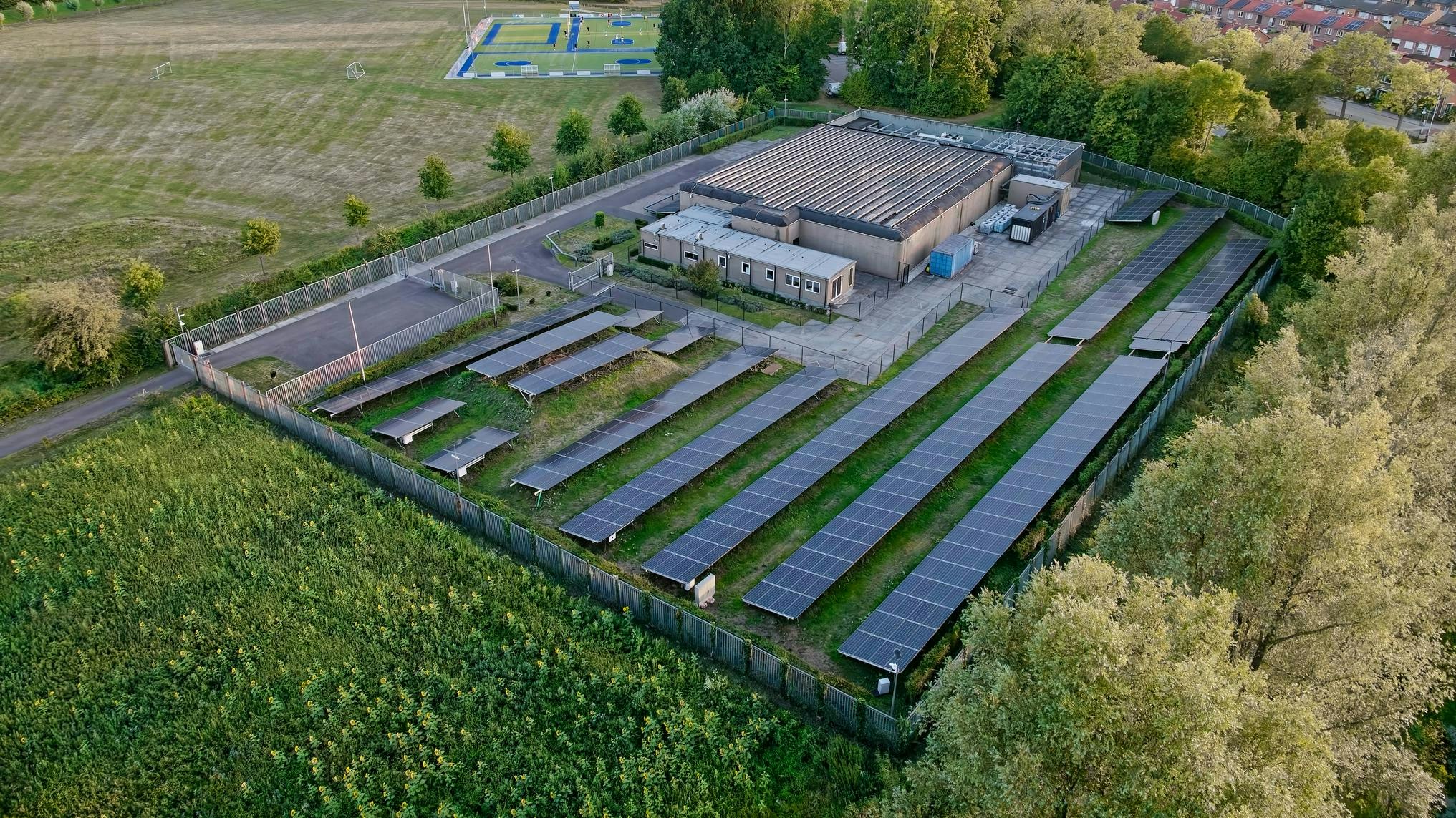 Small local data center with a lot of solar panels