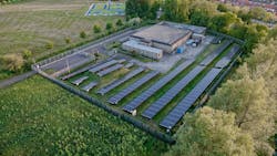 Small local data center with a lot of solar panels Small local data center with a lot of solar panels