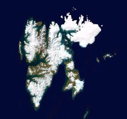 Satellite image of Svalbard. Public doman image courtesy Wikimedia Commons Satellite image of Svalbard. Public doman image courtesy Wikimedia Commons