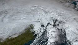 Satellite image of Winter Storm Elliott 2022. Image credit NOAA's GOES 16 Satellite, Public domain, via Wikimedia Commons Satellite image of Winter Storm Elliott 2022. Image credit NOAA's GOES 16 Satellite, Public domain, via Wikimedia Commons