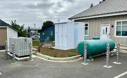 Microgrid components at the Swinomish Indian Tribal Community adminstration building (STAC) (Source: Michiel Zuidweg) Microgrid components at the Swinomish Indian Tribal Community adminstration building (STAC) (Source: Michiel Zuidweg)