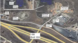 Google Earth aerial view of the Moorcroft site where PowerSecure is developing a solar and battery storage project for the cooperative. Image credit Powder River Energy Corp.