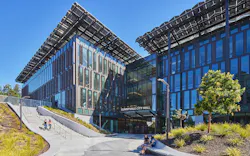 Rendering of Sunnyvale Civic Center with rooftop solar. Image credit architects SmithGroup