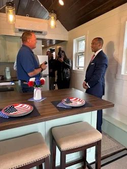 Scott Turner, secretary of the U.S. Department of Housing and Urban Development touring Duke Energy's nanogrid tiny home during the 2026 Innovative Housing Showcase in Washinton, D.C. (Source: Duke Energy)