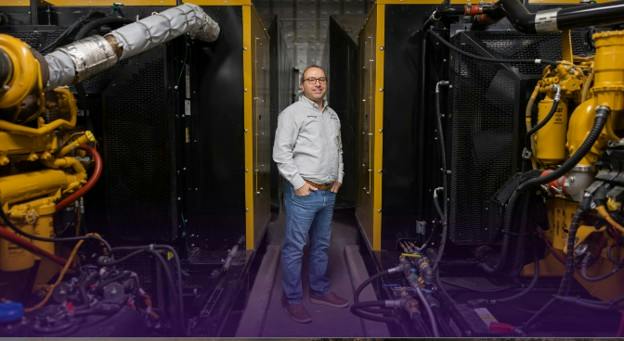 Mahmoud Kabalan, Bright Green Director of the Center for Microgrid Research at St. Thomas University in Minnesota. Image credit Brandon Woller/STU